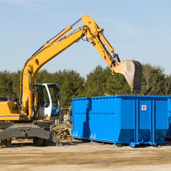 can i choose the location where the residential dumpster will be placed in Delaware County IN